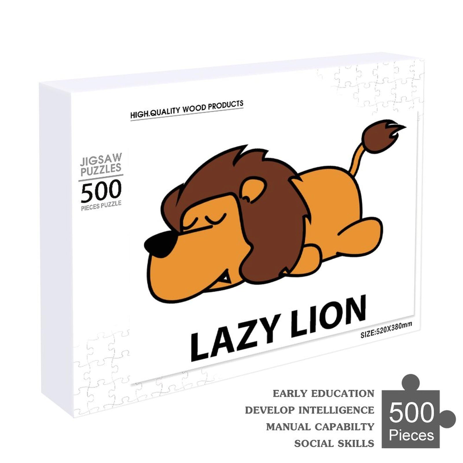 Amazon.co.jp: ジグソーパズル 可愛い 獅子 ライオン パズル 500ピース